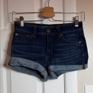 American Eagle High Rise Dark Blue Jean Shorts